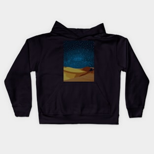 Starry night in the desert - Landscape Kids Hoodie